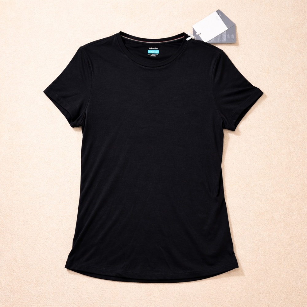 icebreaker Women's Black Merino Wool Crew Neck Short Sleeve T-Shirt Size M